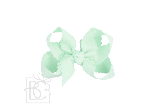 Beyond Creations 4.5” Large Scalloped Alligator Clip Bow