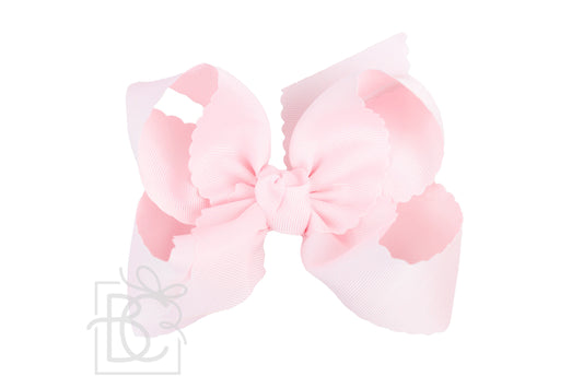 Beyond Creations 5.5 Extra Large Scalloped Alligator Clip Bow