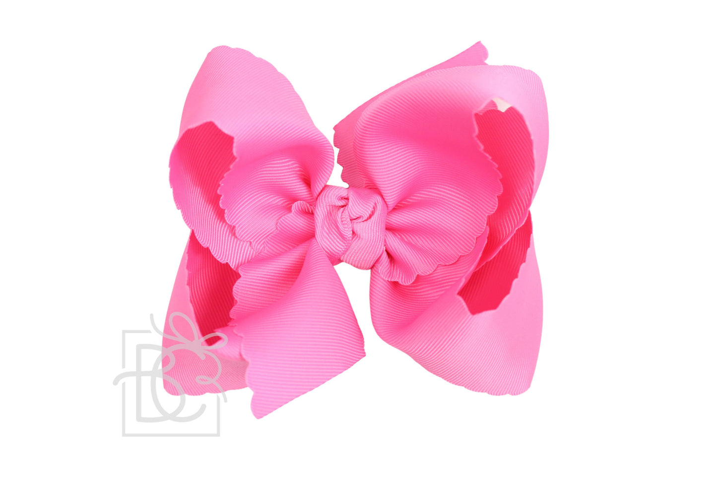 Beyond Creations 5.5 Extra Large Scalloped Alligator Clip Bow