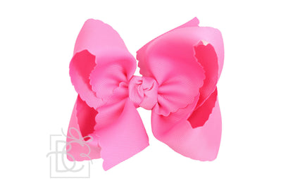 Beyond Creations 5.5 Extra Large Scalloped Alligator Clip Bow