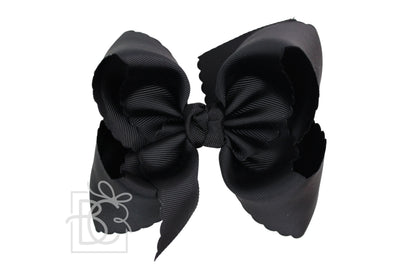 Beyond Creations 5.5 Extra Large Scalloped Alligator Clip Bow