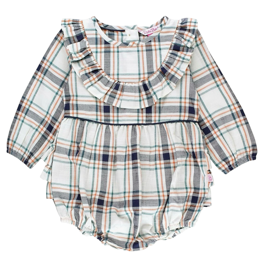 Ruffle Butts Homegrown Harvest Plaid LS Bubble