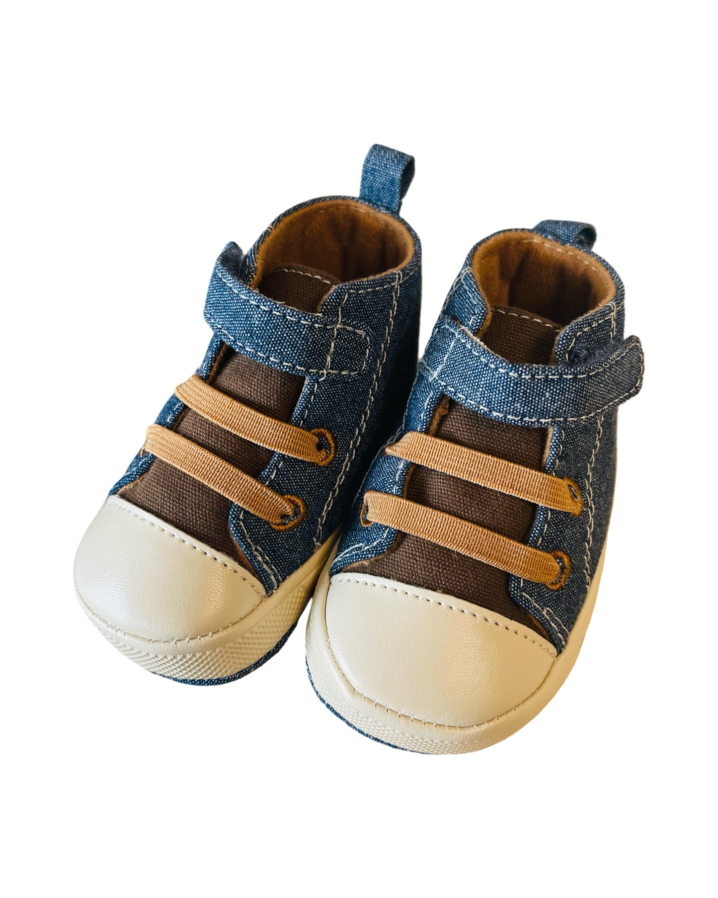 Baby Deer Blue & Brown Soft Sole Shoes