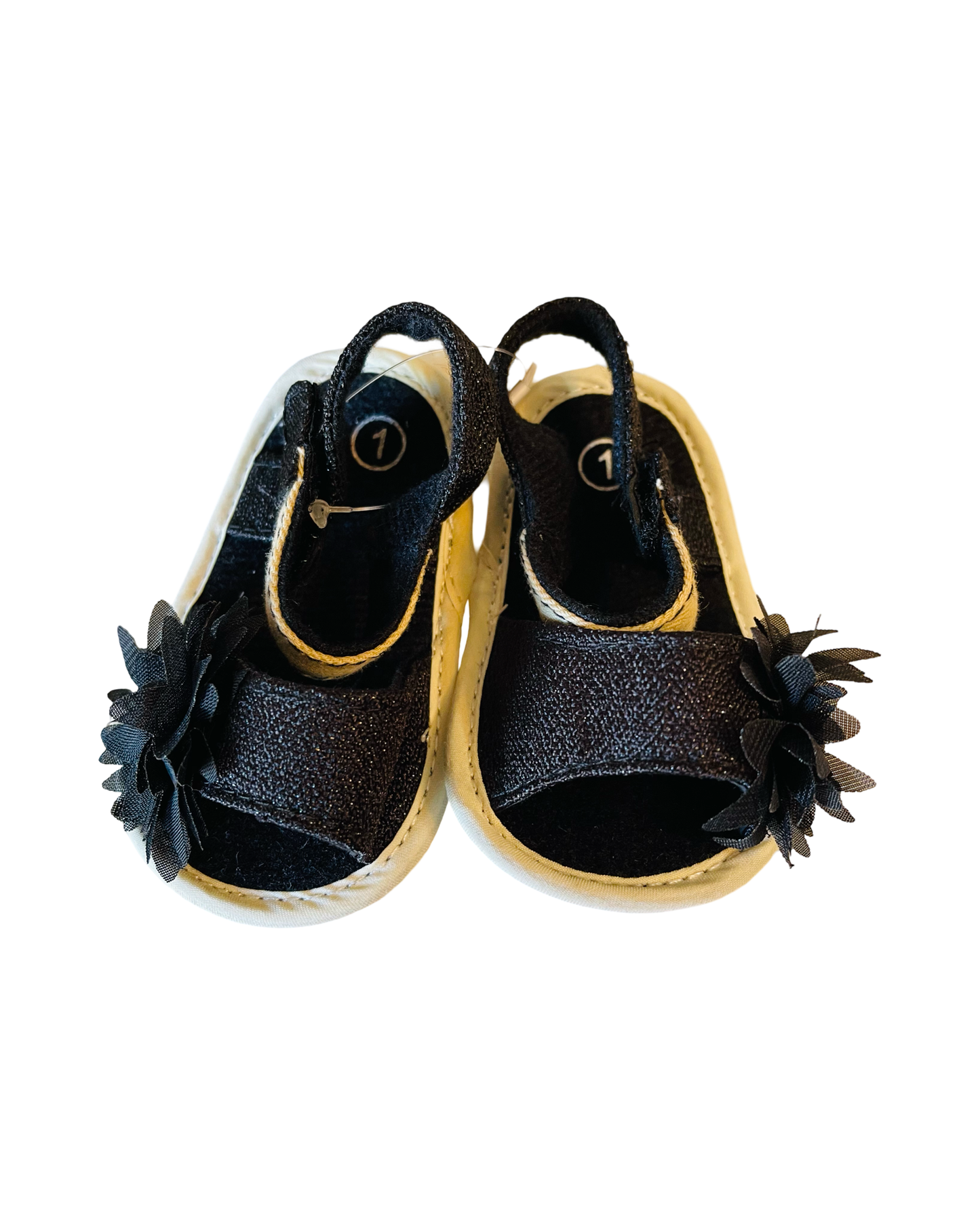 One Strap Soft Sole Sandals with Flowers