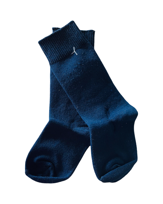 Baby Deer Navy Knee Socks