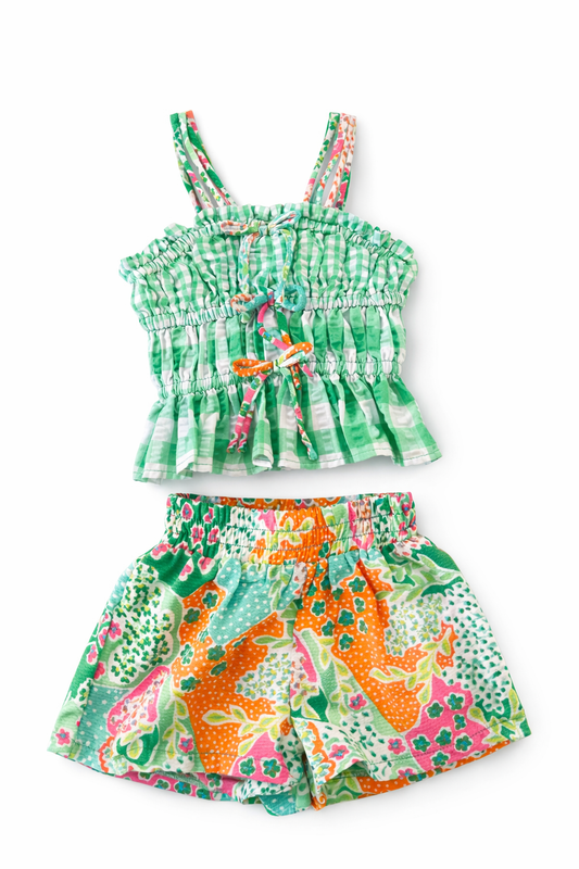 Bonnie Jean Spring Triple Strap Short Set