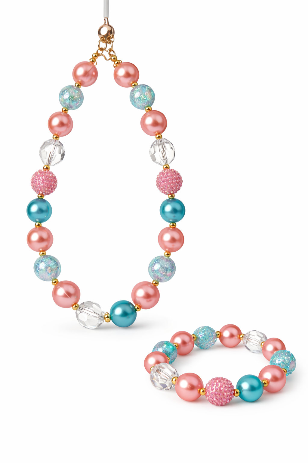 Peachy Palace Sparkle Bubble Necklace