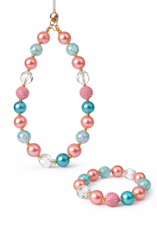 Peachy Palace Sparkle Bubble Necklace