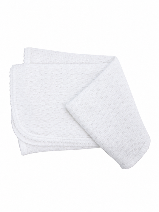 Tucker Lewis Registry White Knitted Paty Blanket