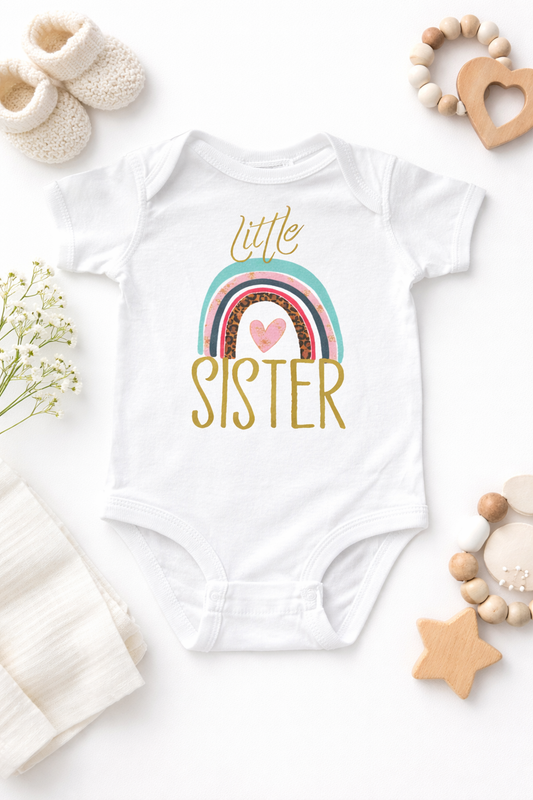 Little Sister Rainbow Onesie