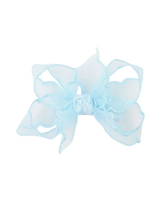 Beyond Creations Scalloped Edge Organza 4.5” Alligator Clip