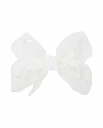 Beyond Creations Scalloped Edge Organza 4.5” Alligator Clip