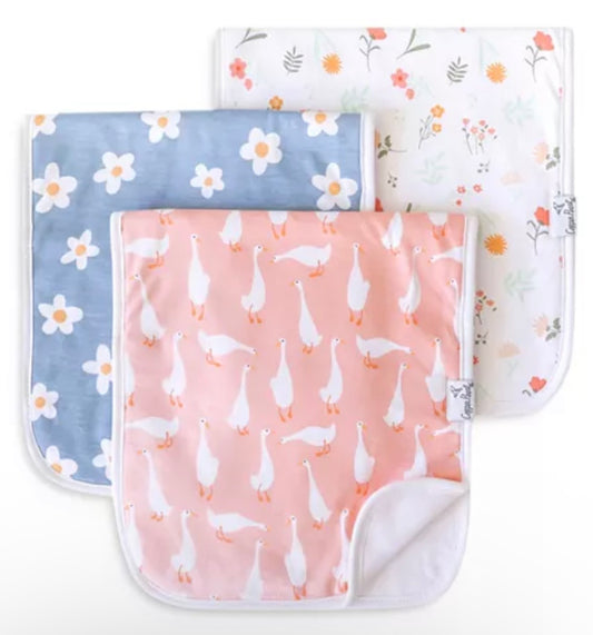 Caroline June Harville Registry Copper Pearl 'Goosie' Burp Cloth Set