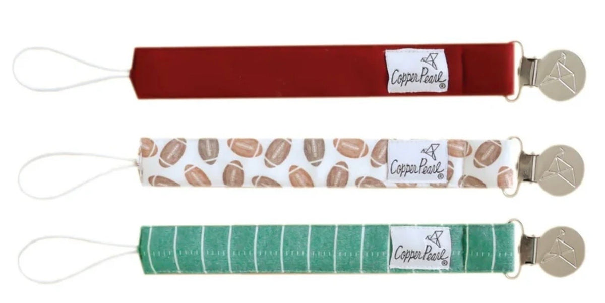 Baby Duffee Registry Copper Pearl 'Blitz' Binky Clip Set