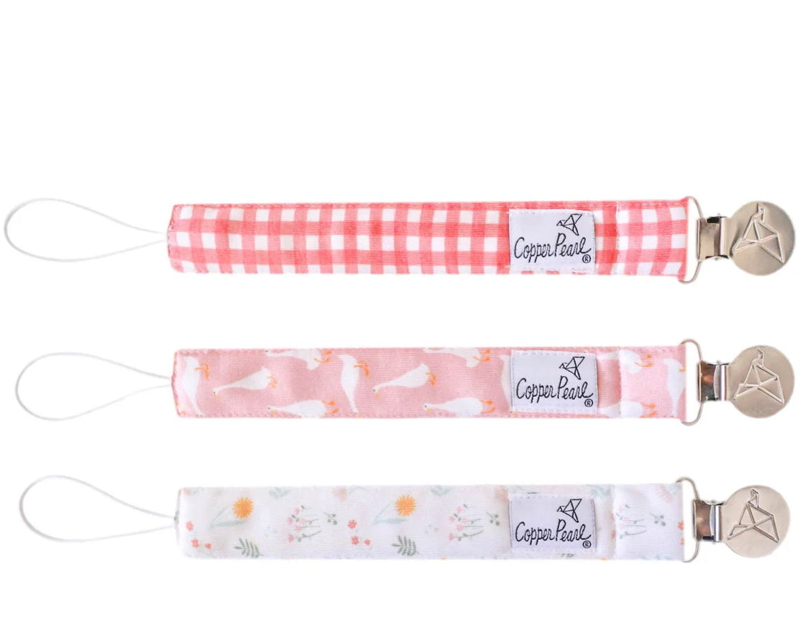 Leighton Pearl Registry Copper Pearl 'Goosie' Paci Clip Set
