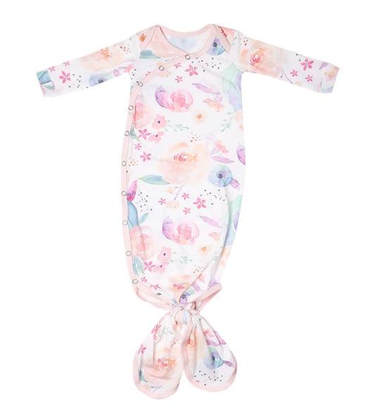 Claire Jean Registry Copper Pearl 'Bloom' Knotted Gown