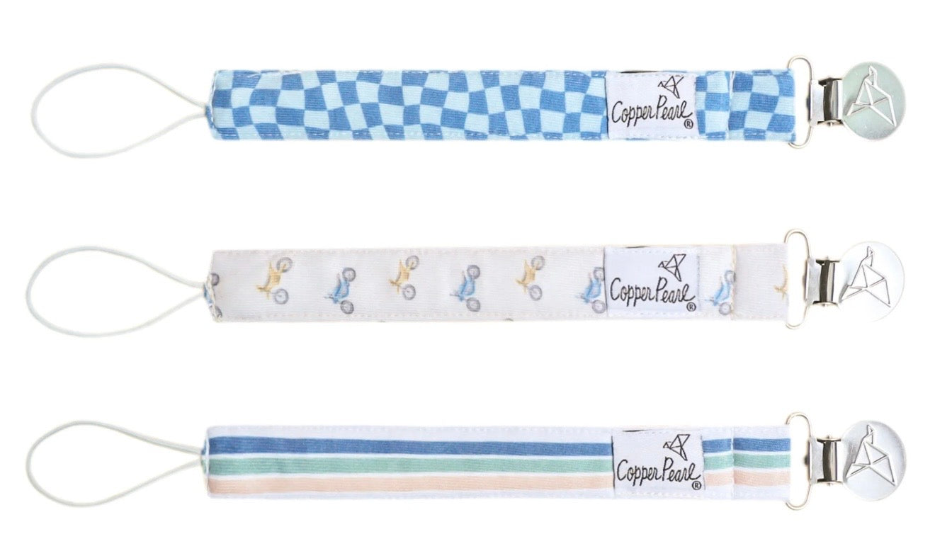 Baby Brown Registry Copper Pearl 'Ryder' Binky Clips