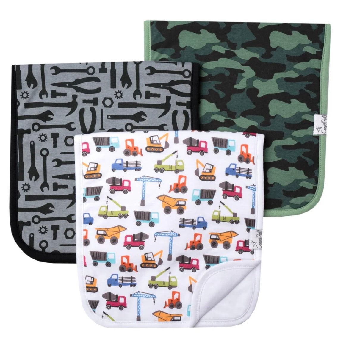 Baby Brown Registry Copper Pearl 'Diesel' Burp Cloth Set