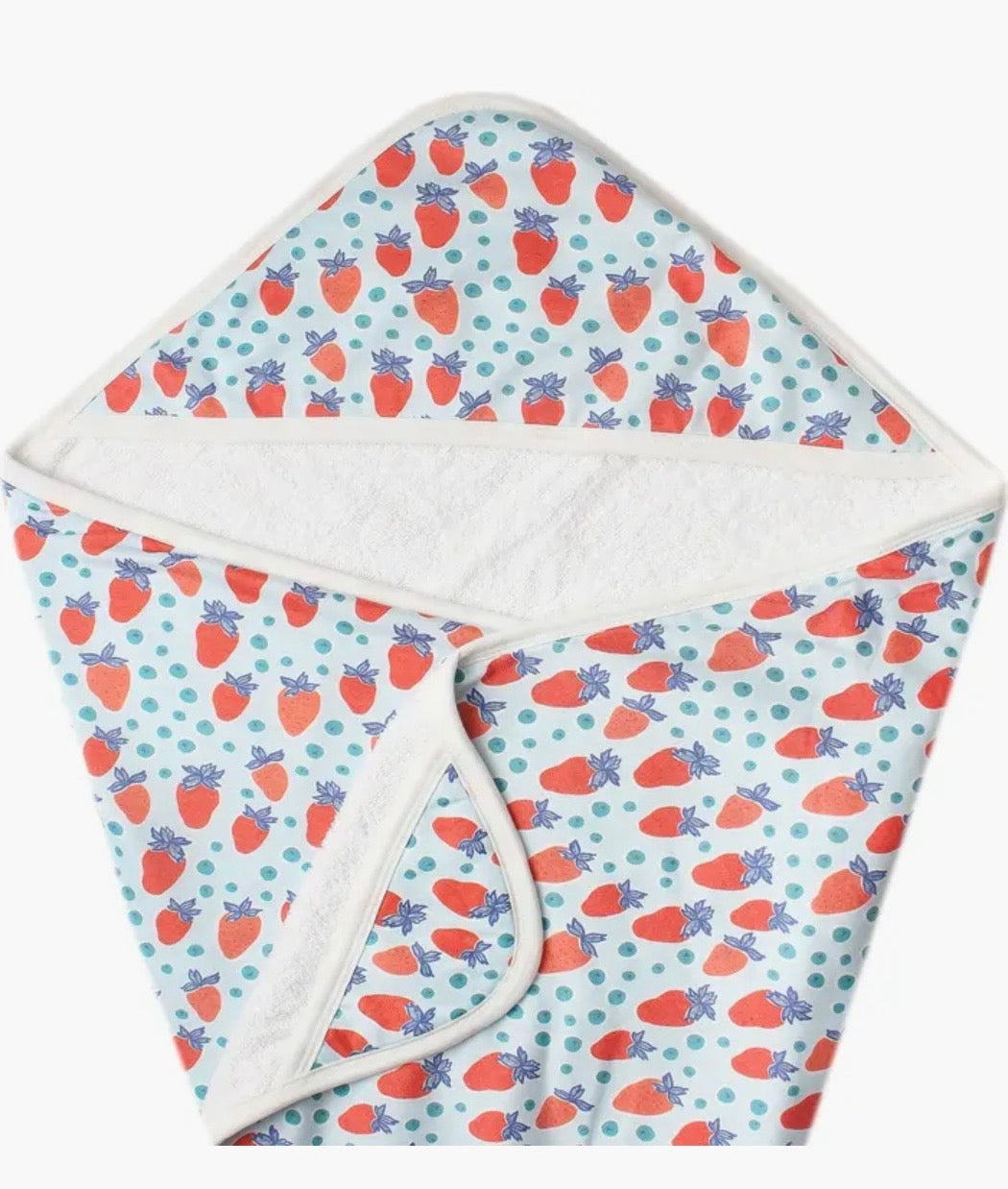 Baby May Registry Copper Pearl Strawberry Hooded Towel