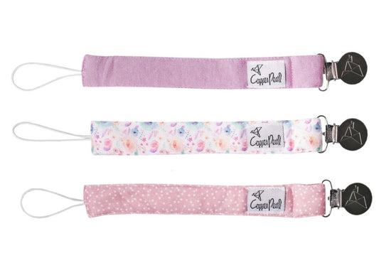 Baby May Registry Copper Pearl Paci Clip Set