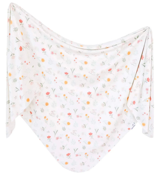 Baby May Registry Copper Pearl Floral Swaddle