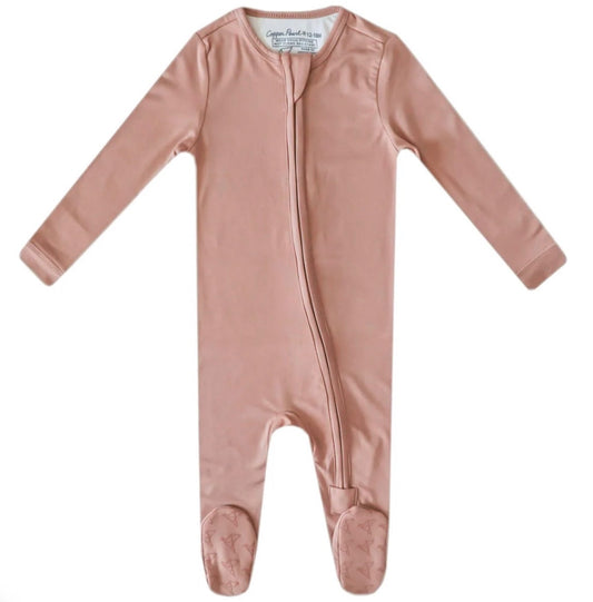 Lincoln Allen Registry Copper Pearl 'Pecan' Footie Pajamas