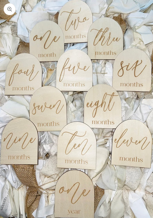 Baby Jones Registry Arch Milestone Tiles