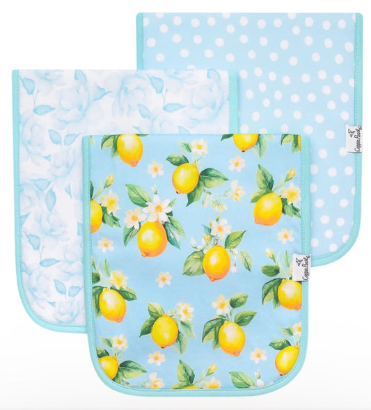 Baby Jones Registry Copper Pearl 'Lemon' Burp Cloth Set