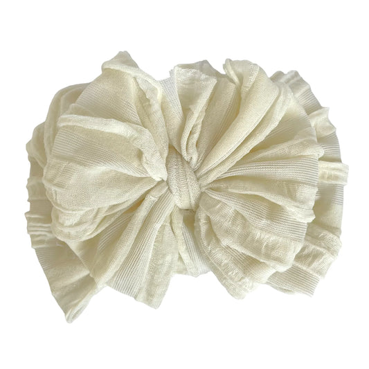 Baby May Registry Rockin' Royalty 'Off-White' Headband Bow