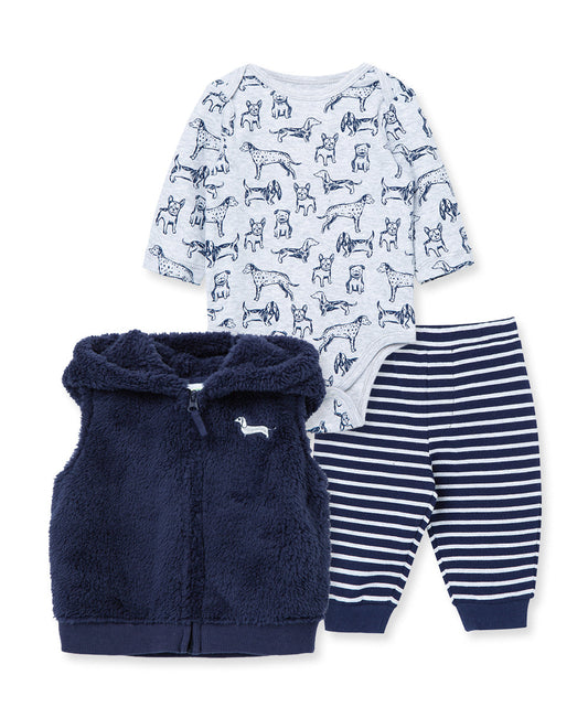Baby Teske Registry Little Me Puppy Vest Set