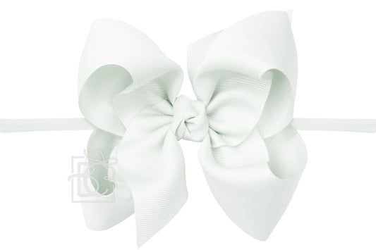 Baby May Registry Beyond Creations 'Powder Mint' Headband Bow