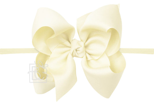 Baby May Registry Beyond Creations 'Light Yellow' Headband Bow