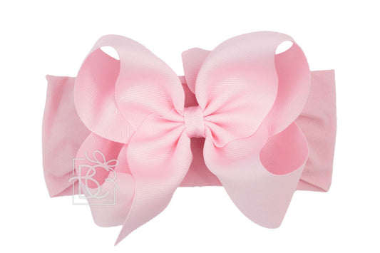 Sadie Solis Registry Beyond Creations 'Light Pink' Wide Headband Bow