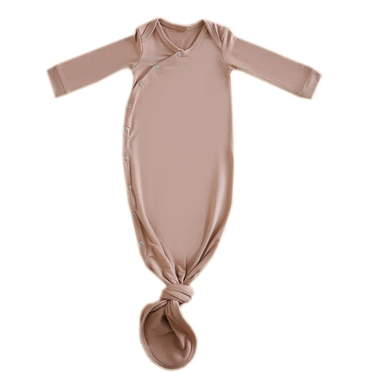 Baby Smith Registry Copper Pearl 'Pecan' Knotted Gown