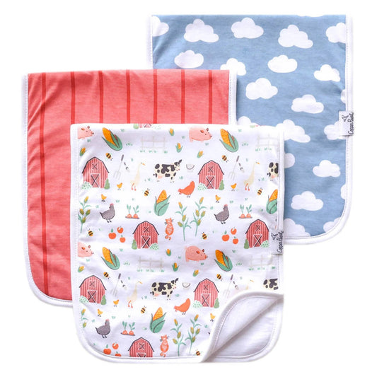 Baby Teske Registry Copper Pearl 'Farmstead' Burp Cloth Set