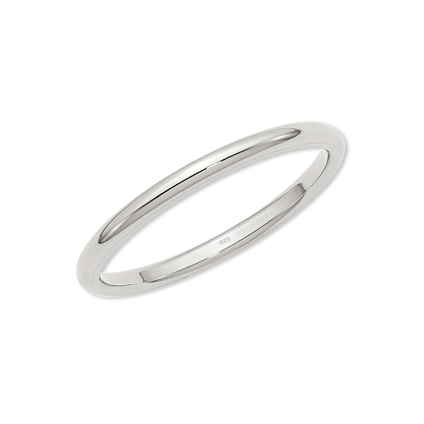 Cherished Moments Sterling Silver Baby Ring - 2mm Silver Band