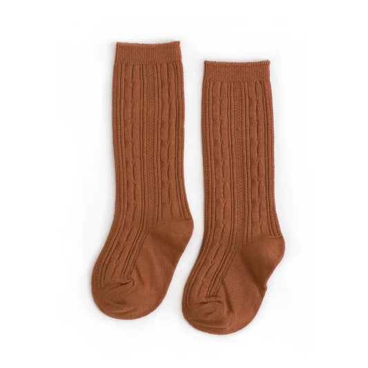 Caroline June Harville Registry Little Stocking Co. 'Sugared Almond' Cable Knit Knee High Socks