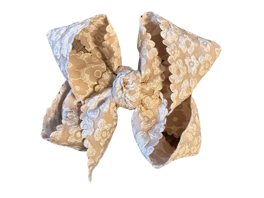 Oakley Jane Registry Beyond Creations 'Oatmeal' Bow