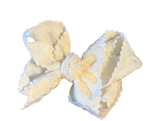 Oakley Jane Registry Beyond Creations 'Antique White' Lace Bow