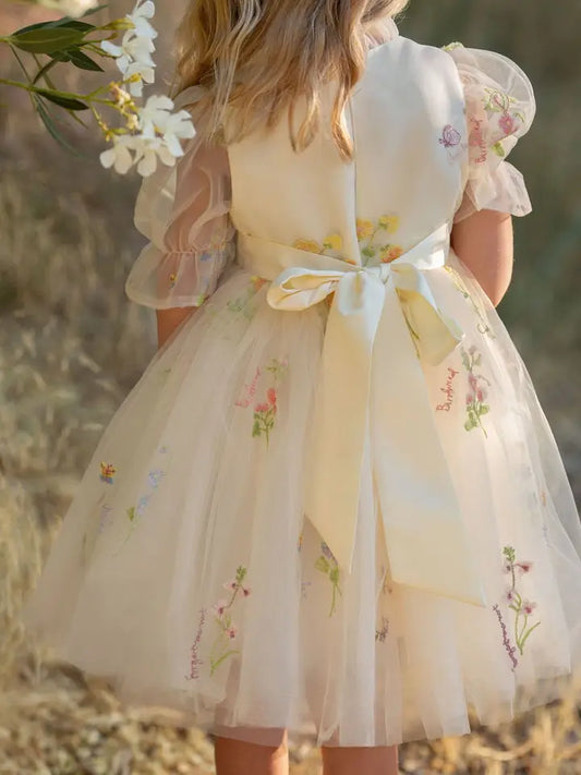 Enchanted Bloom Embroidered Tulle Dress