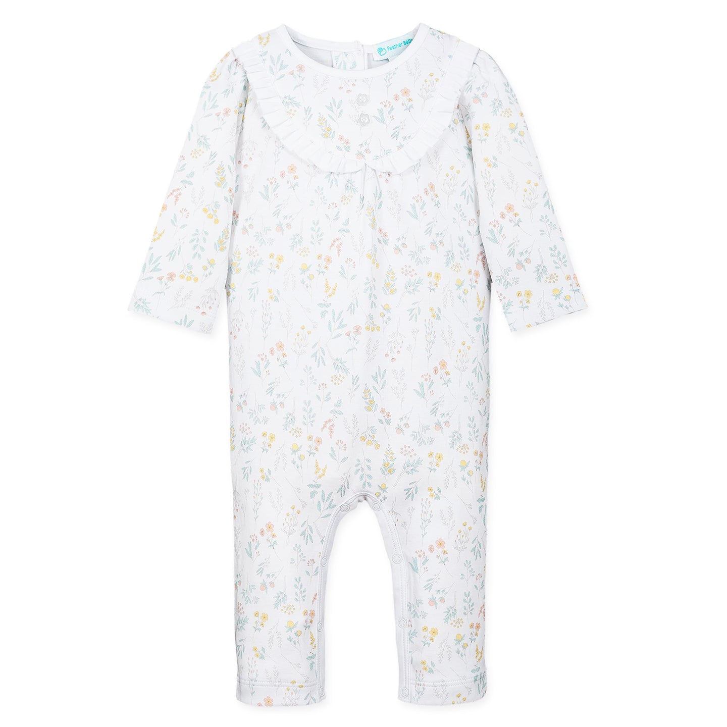 Feather Baby 'Evelyn Floral' Ruffle Romper