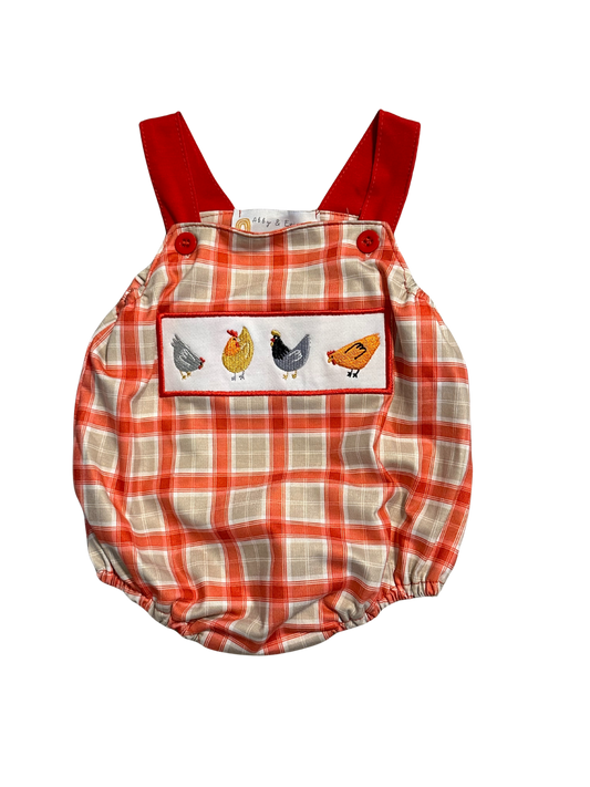 Baby Martin Registry Abby & Evie Chicken Romper