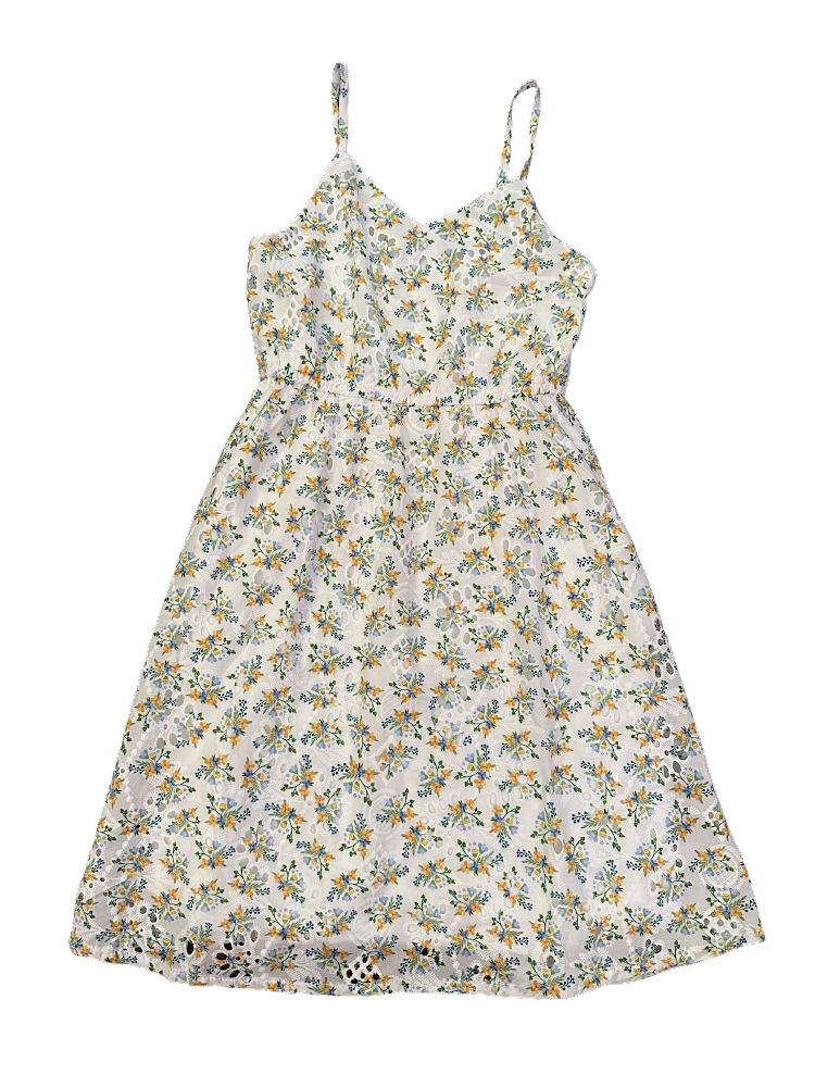 Eyelet Floral Sleeveless Dress