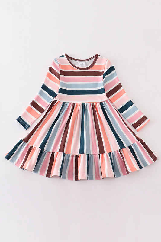 Honeydew Bold Colors Stripe Print Dress