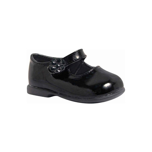 Audrey Faith Registry Baby Deer Black Patent Leather Shoes