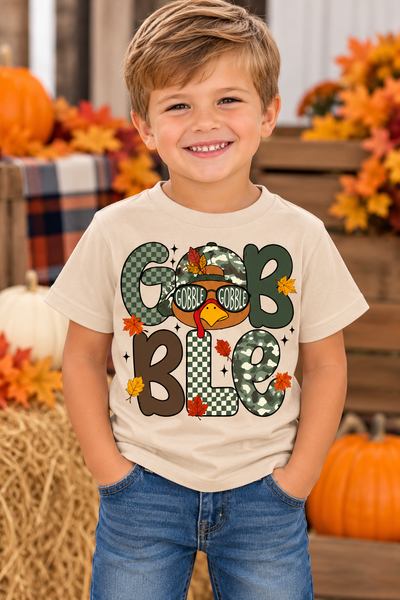 Boys Gobble Graphic Tee-Comfort Colors