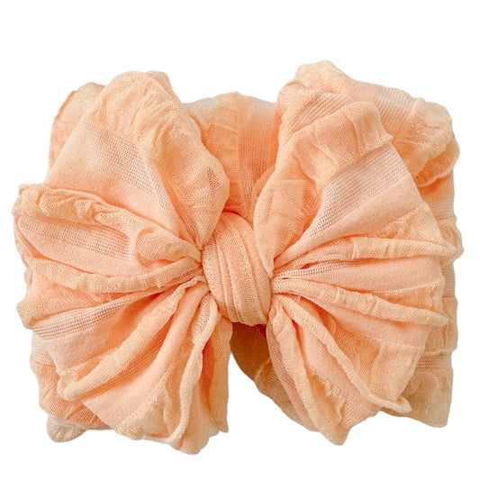 Baby May Registry Rockin' Royalty 'Peach' Headband Bow