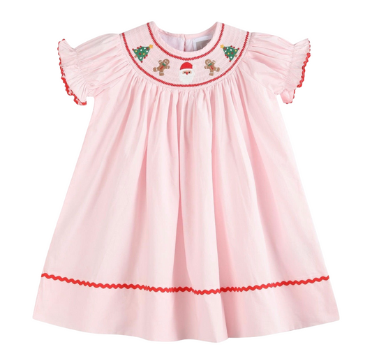 Whitlee Jade Registry Lil Cactus Christmas Smocked Dress