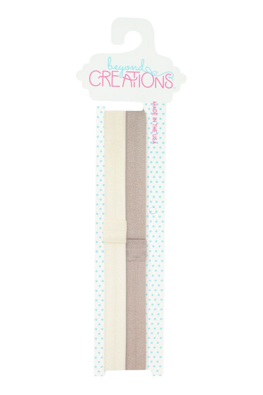 Ivee Jean Registry Beyond Creations Ivory & Taupe Headbands
