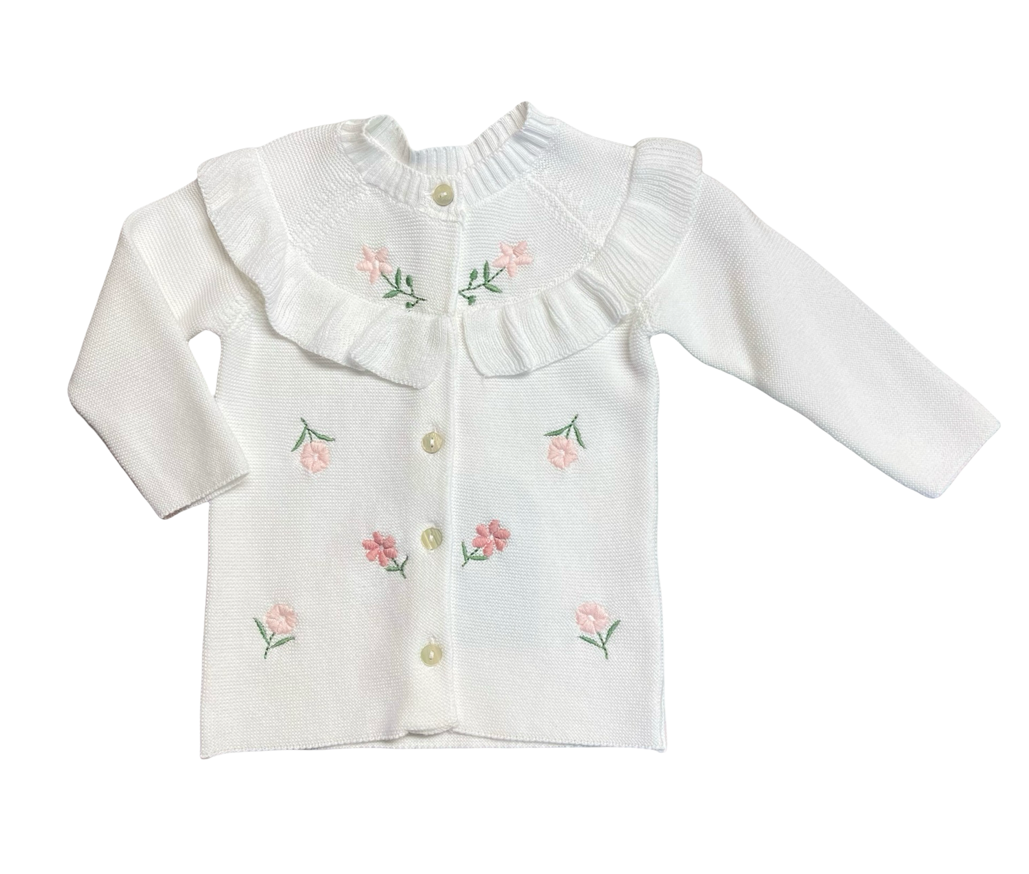 Baby McCall Registry Floral Embroidered Sweater Cardigan